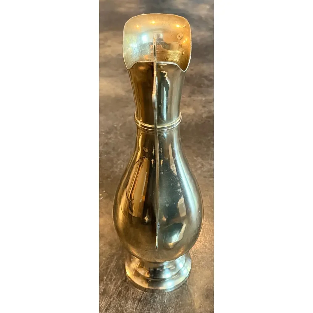 Vintage Solid Brass Pitcher Ewer Vase Made In India